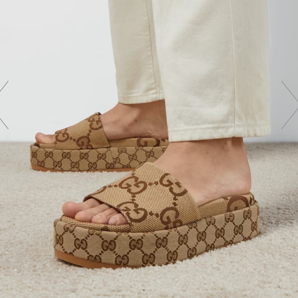 Gucci platform slides